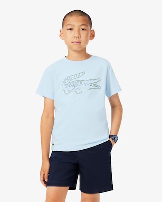 Crocodile Embroidery Cotton T-shirt