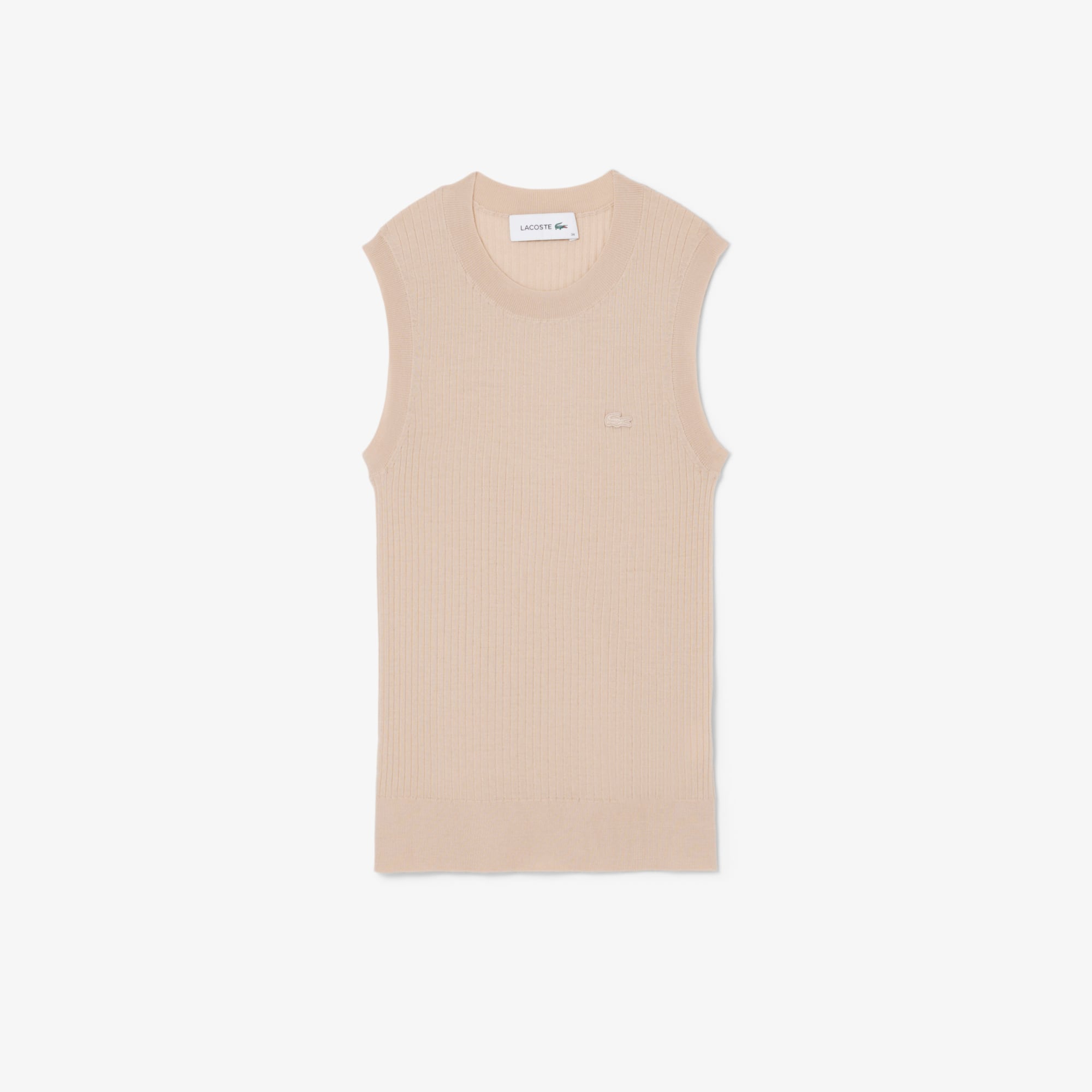 Merino Wool 3D Knit Sleeveless Sweater