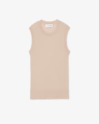 Merino Wool 3D Knit Sleeveless Sweater
