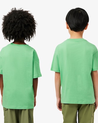 Kids' Contrast Badge Cotton T-Shirt