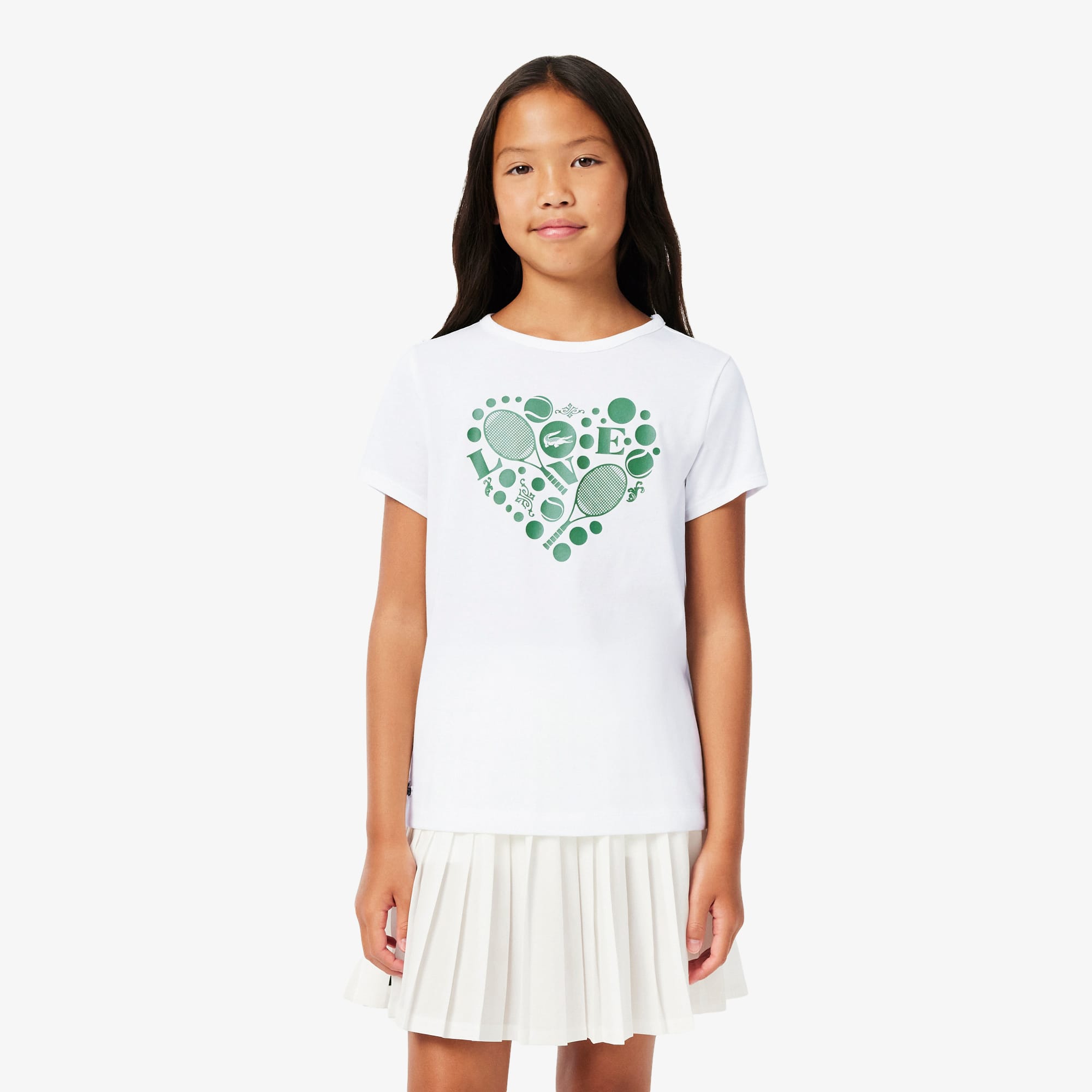 Lacoste Printed Sport T-shirt - 12 Years In White