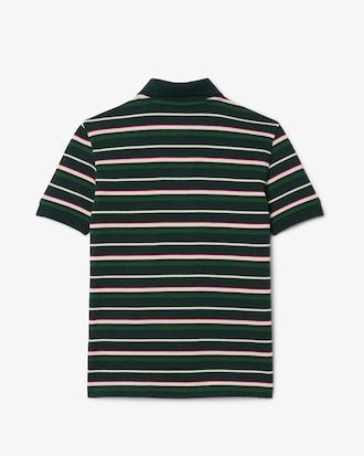 Boys' Contrast Stripe Petit Piqué Polo