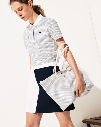 Bolso Tote de la colecci&oacute;n Roland Garros con estampado de Panama Hat y cierre exterior para mujer