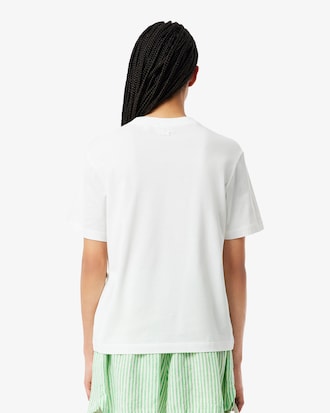 Playera de punto con estampado de cocodrilo para mujer