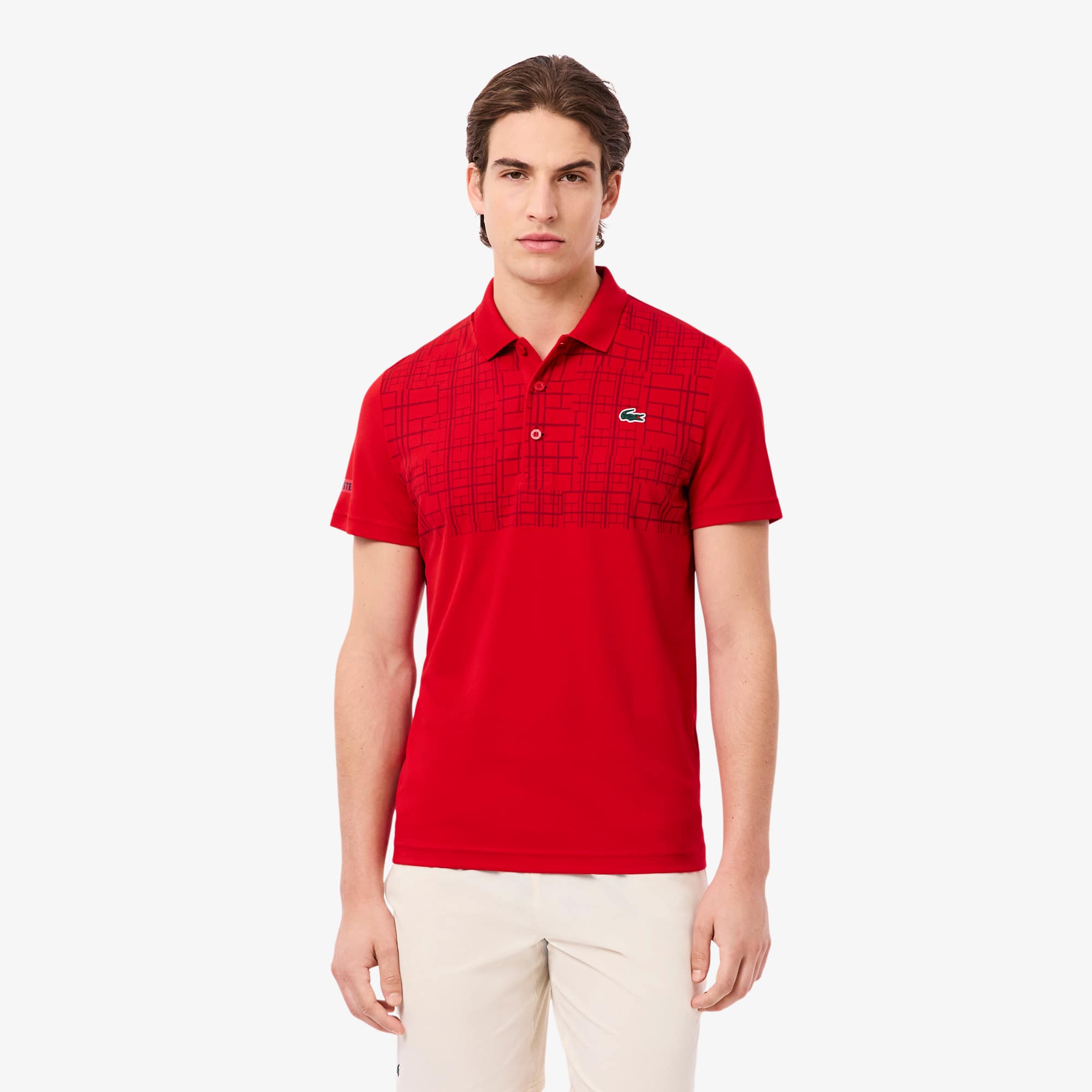 Lacoste Men's  Tennis X Novak Djokovic Polo - Xxl - 7 In Red