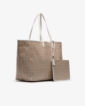 Women's Large Coated Cotton Canvas Tote Bag