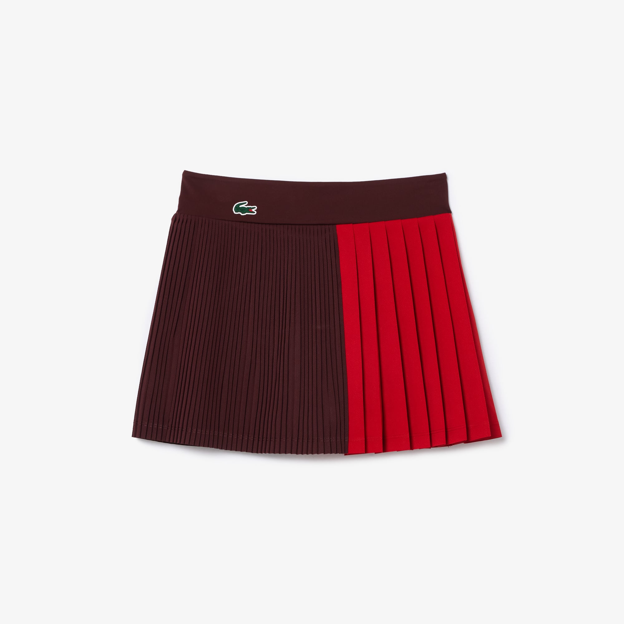 ワンピース LACOSTE Women Mid Skirts EF2655 GTI Brown Women's Reversible Embroidered Quilted Mini Skirt - Shorts