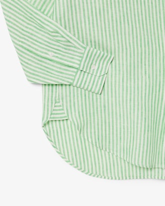 Camisa Para mujer oversize de lino a rayas