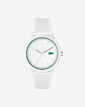 Men’s Lacoste.12.12 White Silicone Strap Watch