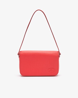 Croco Crew Grained Leather Flap Shoulder Bag