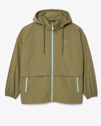 Men's Water-Repellent Removable Hood Windbreaker