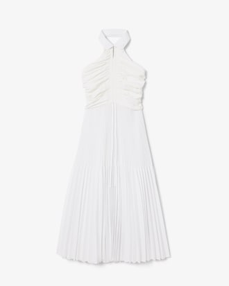 Women's Pleated Sleeveless Polo Dress