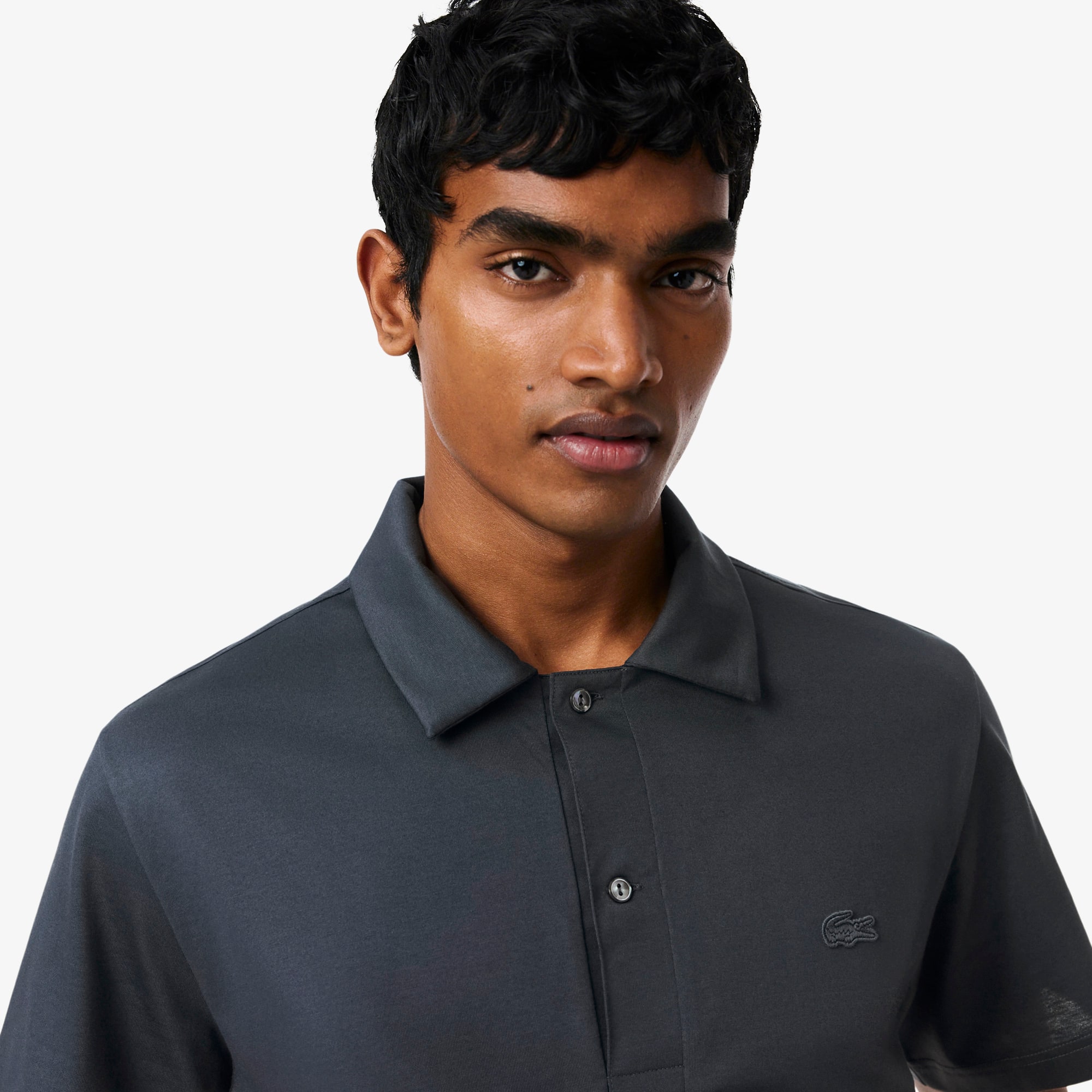 Men's Paris Classic Fit Open Neck Embroidered Polo - Men's