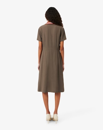 Runway Logo Polo Collar Piqu&eacute; Dress