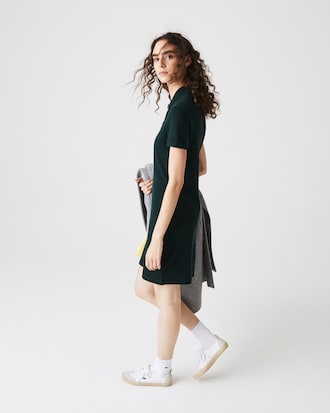 Women's Slim Fit Stretch Mini Piqué Polo Dress