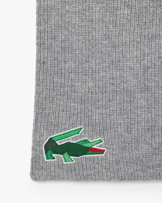 Unisex Crocodile Graphic Wool Scarf