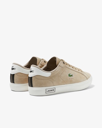 Sneakers Powercourt homme Lacoste en cuir tons contrast&eacute;s