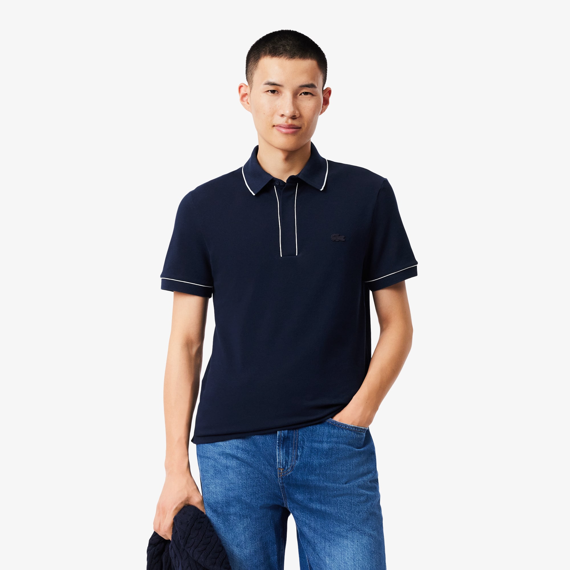 Men's Regular Fit Paris Stretch Piqué Polo - Polo Shirts - New In