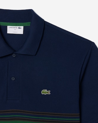 Men's Made In France Classic Fit Striped Polo