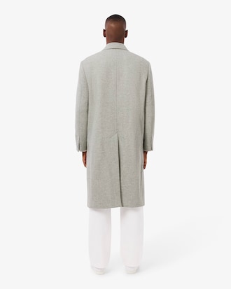 Men's Double-Breasted Chevron Wool Coat