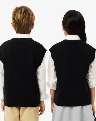 Cotton and Wool Interlock Sweater Vest