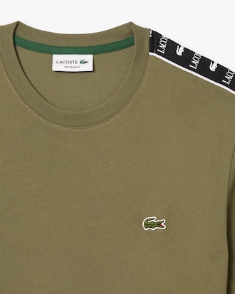 Men's Logo Stripe Cotton T-Shirt