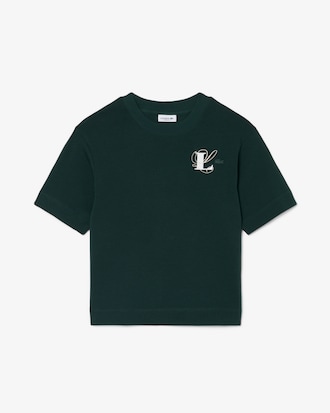 Playera Oversized de Tejido Jersey con Detalle Bordado