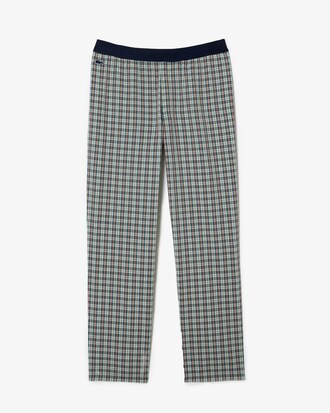 Men’s Cotton Poplin Check Print Pajama Pants