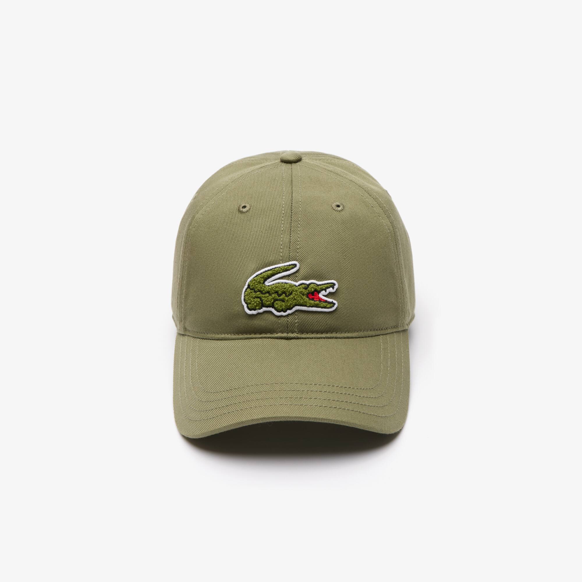 Unisex Crocodile Badge Cotton Twill Cap - Caps & Hats - New In