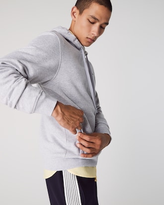 Sweatshirt &agrave; capuche Lacoste SPORT en molleton uni