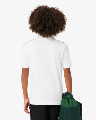 Branded Stripe Cotton Pima Polo Shirt