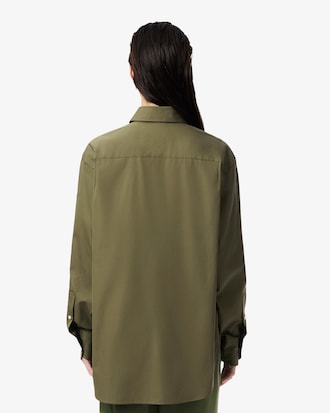 Chemise oversize en popeline de coton