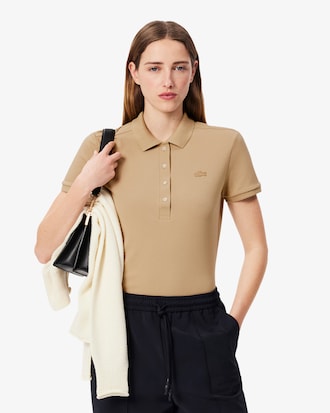 Women's L.12.D Slim Fit Stretch Mini Piqué Polo