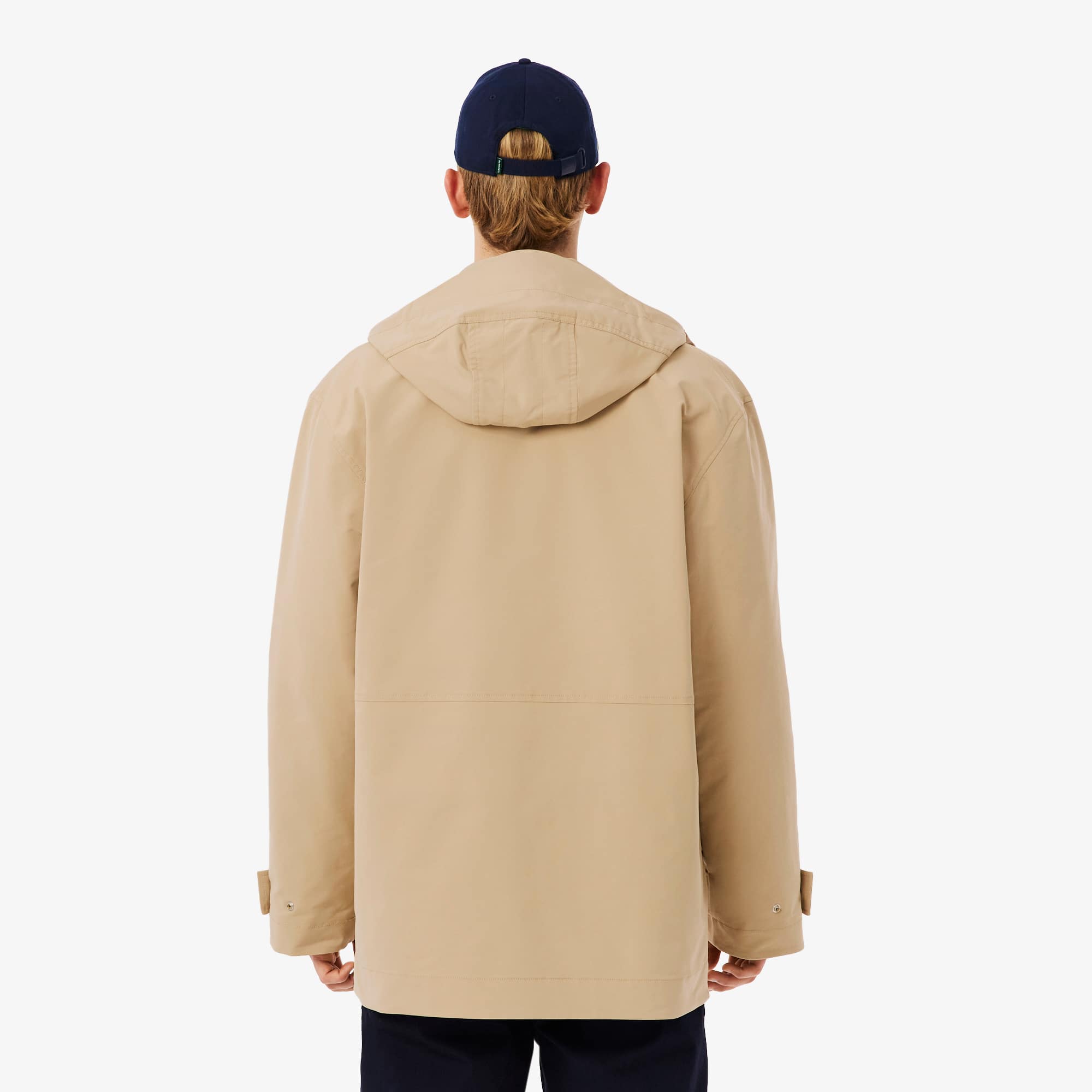 Men's Mid-Length Water-Repellent Hooded Parka - Jackets & Coats