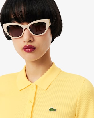 Women's Slim Fit L.12.D Ribbed Cotton Polo