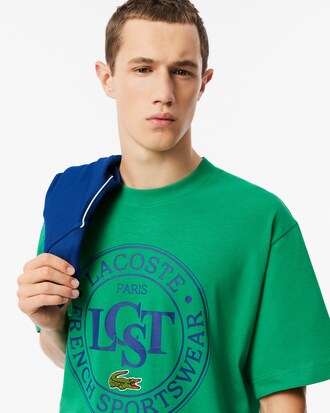 Playera Holgada De Algod&oacute;n Pesado Con Estampado