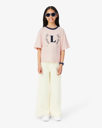 T-shirt coton badge contrast&eacute;