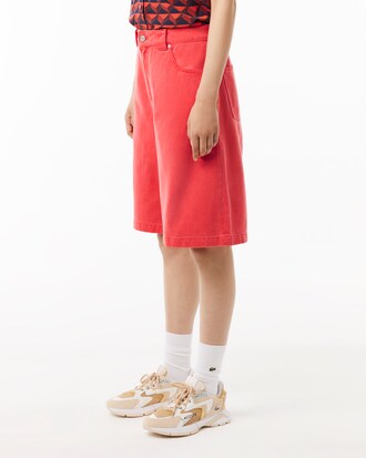 Shorts largos de mezclilla con tinte natural