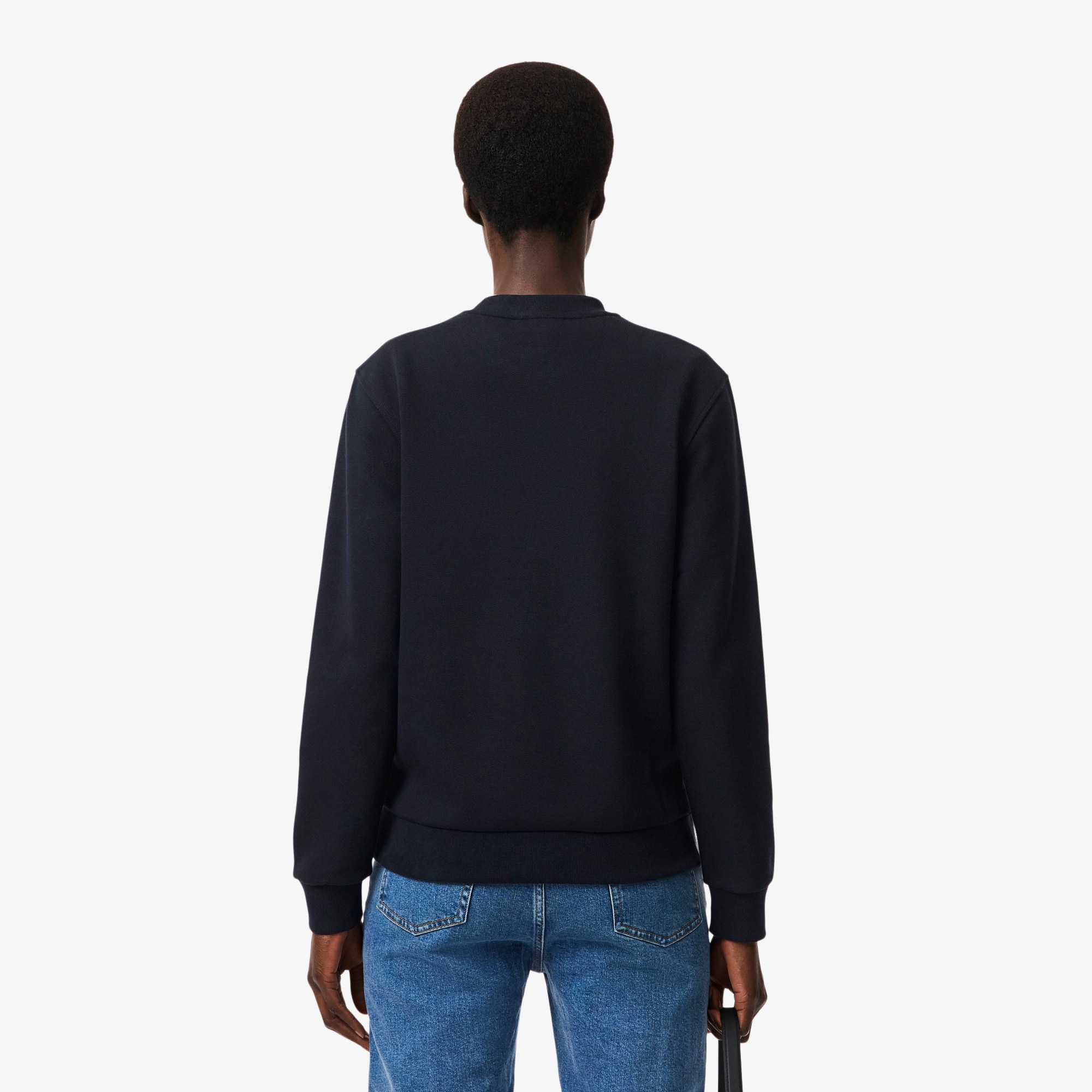 Women's Relaxed Fit Piqué Crew Neck Sweatshirt