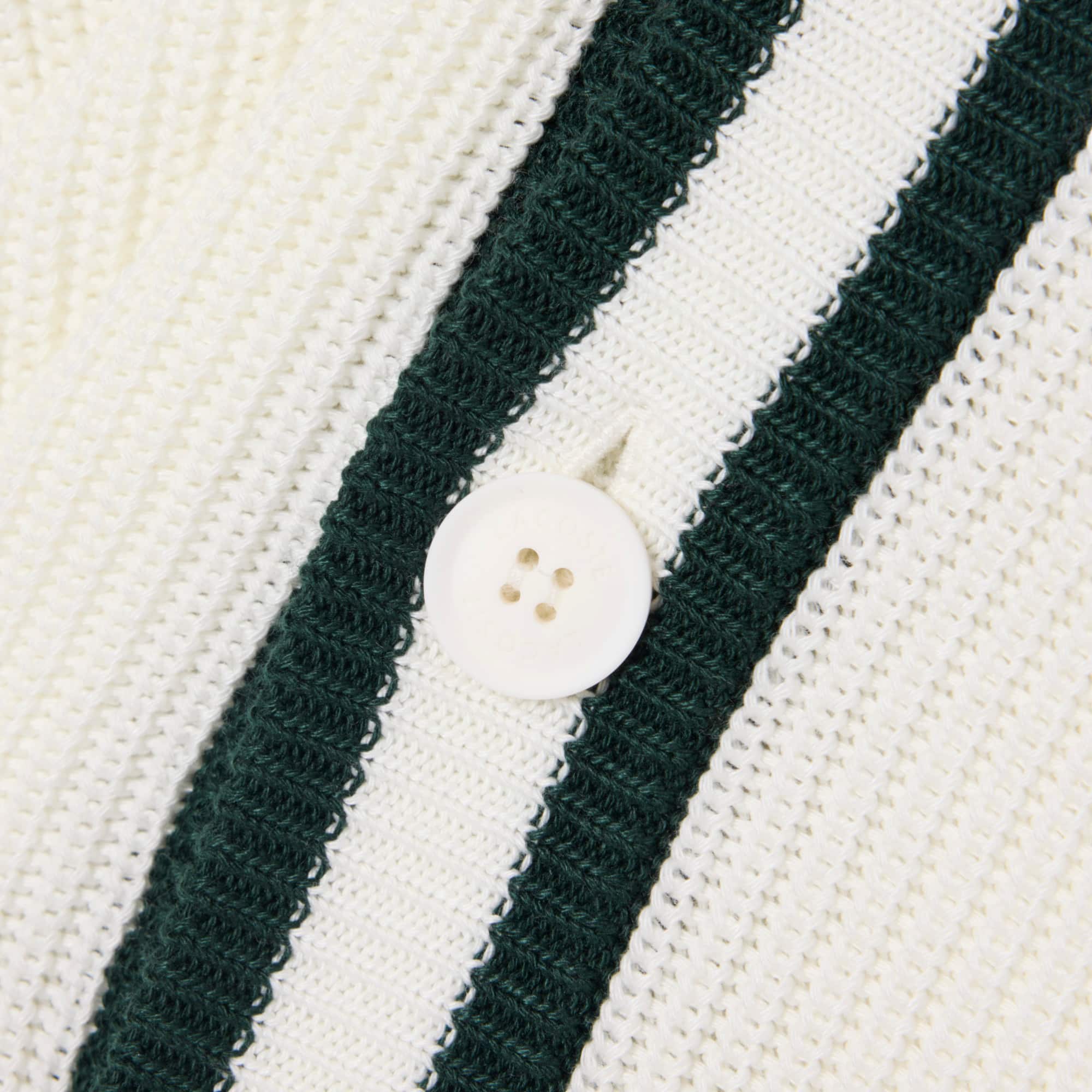 Badge Accent Wool Blend Golf Cardigan