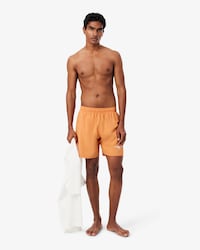 Mid Length Print Swim Trunks