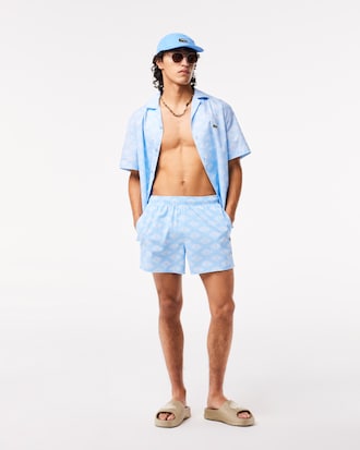 Men’s Two-Tone Monogram Swim Trunks