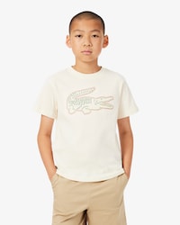 T-shirt coton avec crocodile brod&eacute;