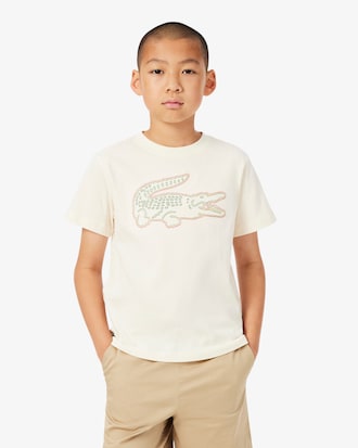 Playera de Algod&oacute;n con Bordado de Cocodrilo