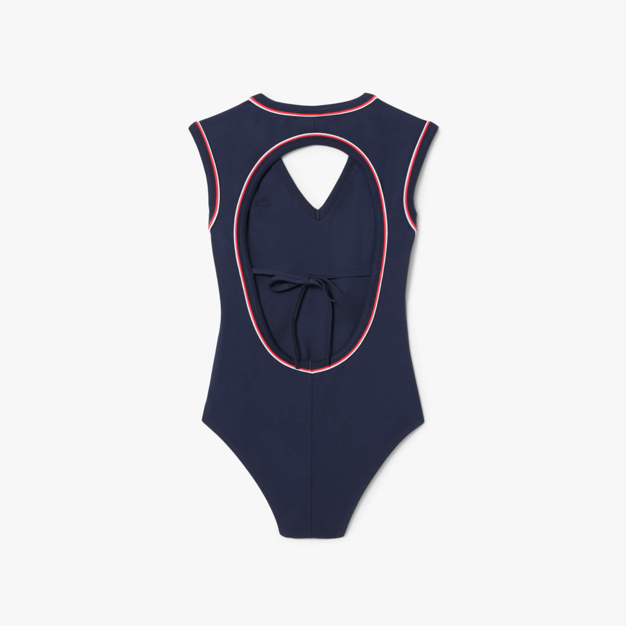 Women's Slim Fit Open Back Cotton Bodysuit - Organic Cotton - New