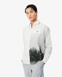 Relaxed Fit Printed Cotton Twill Shirt