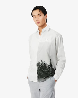 Relaxed Fit Printed Cotton Twill Shirt