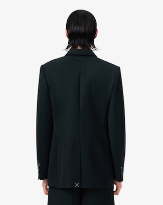 Runway Double Breasted Lightweight Wool Blazer