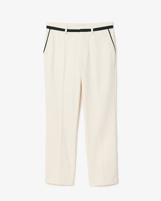 Men's Straight Fit Badge Detail Suit Pants