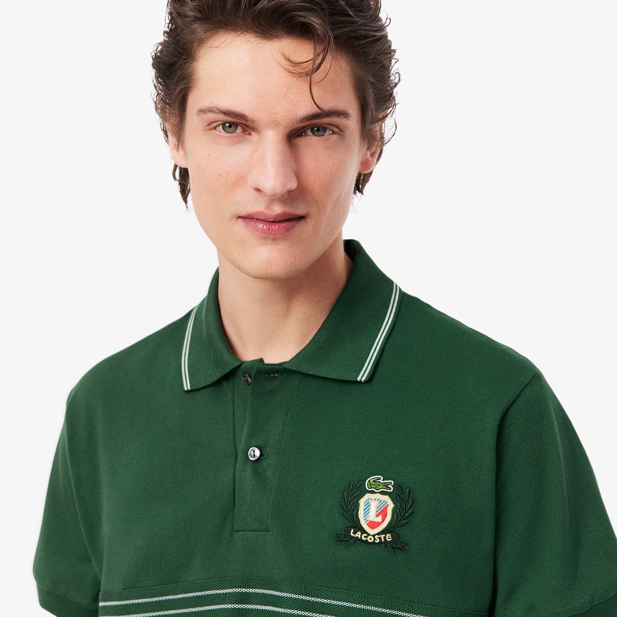 Men's Classic Fit L.12.12 Embroidered Shield Polo - Polo Shirts